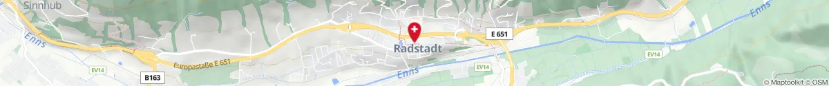 Map representation of the location for Stadtapotheke Radstadt in 5550 Radstadt